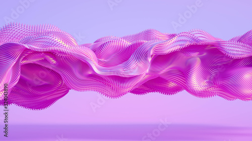 Drapery fabric abstraction. 3d illustration, 3d rendering.