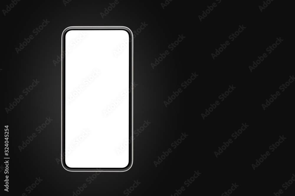 smartphone mockup with white screen smartphone mockup with white screen