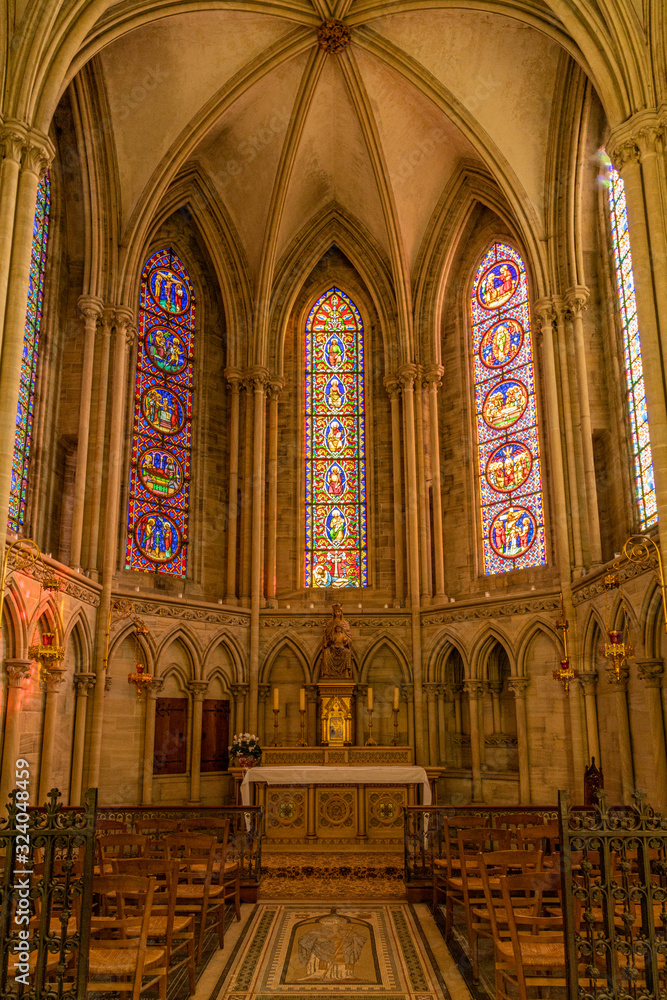 Kulturdenkmal gotische Kathedrale Notre-Dame de Bayeux in der Normandie