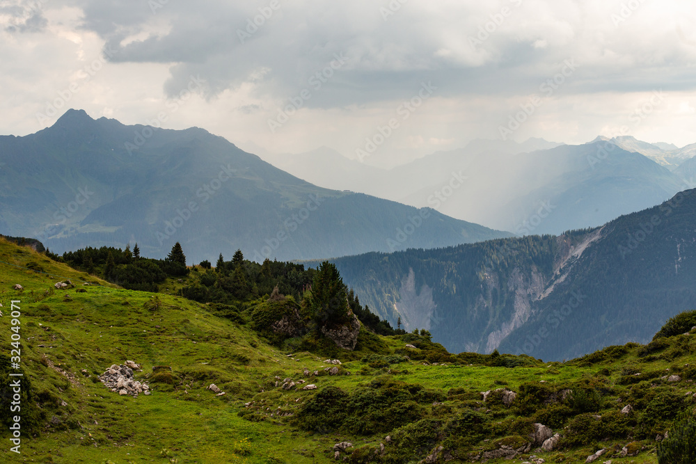 Fototapeta premium Mountain Range in Austria during spring