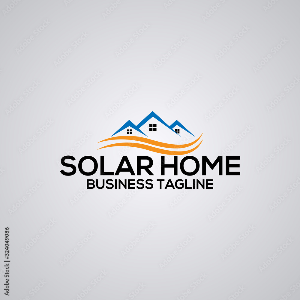 Solar Home Energy Logo Template.