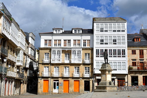 Viveiro main square, Lugo, Galicia. Spain. Europe. September 01, 2019 photo