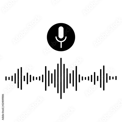 Sound audio wave Fototapeta