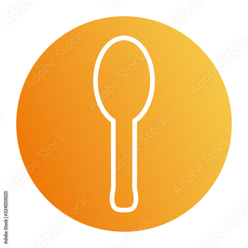 Isolated spoon block style icon vector design © grgroup