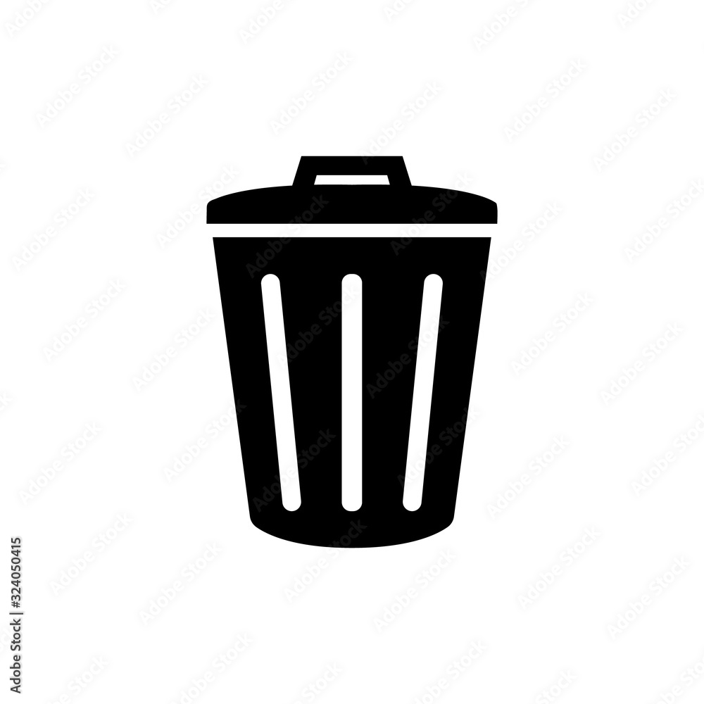 Trash can icon, logo isolated on white background Trash can icon, logo isolated on white background