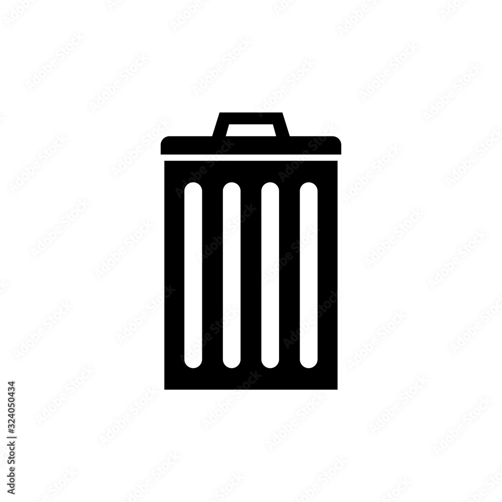 Trash can icon, logo isolated on white background Trash can icon, logo isolated on white background