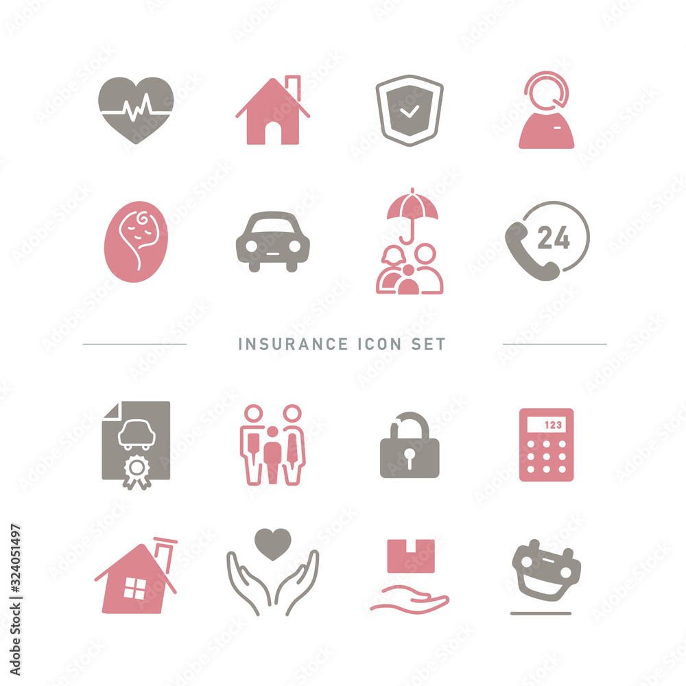 INSURANCE ICON SET