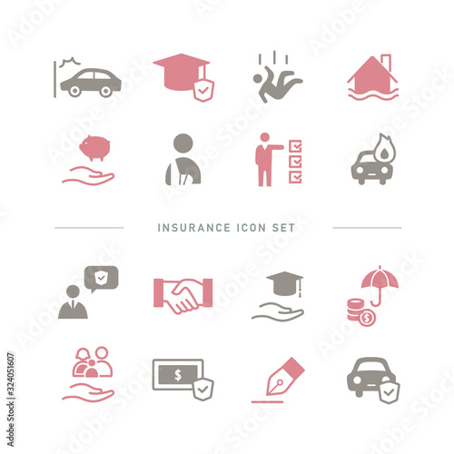 INSURANCE ICON SET
