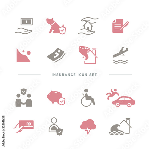 INSURANCE ICON SET