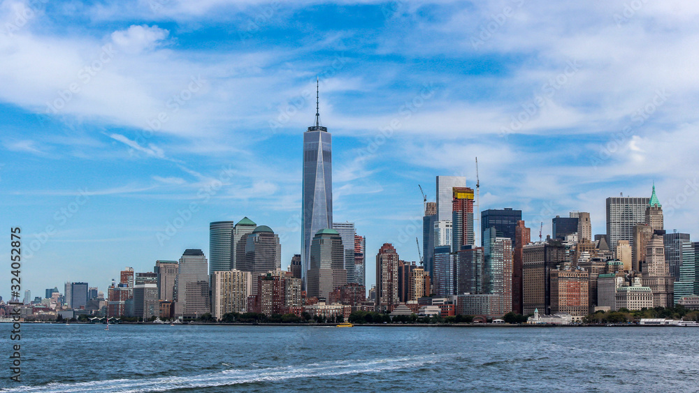 vue de New York depuis Liberty island