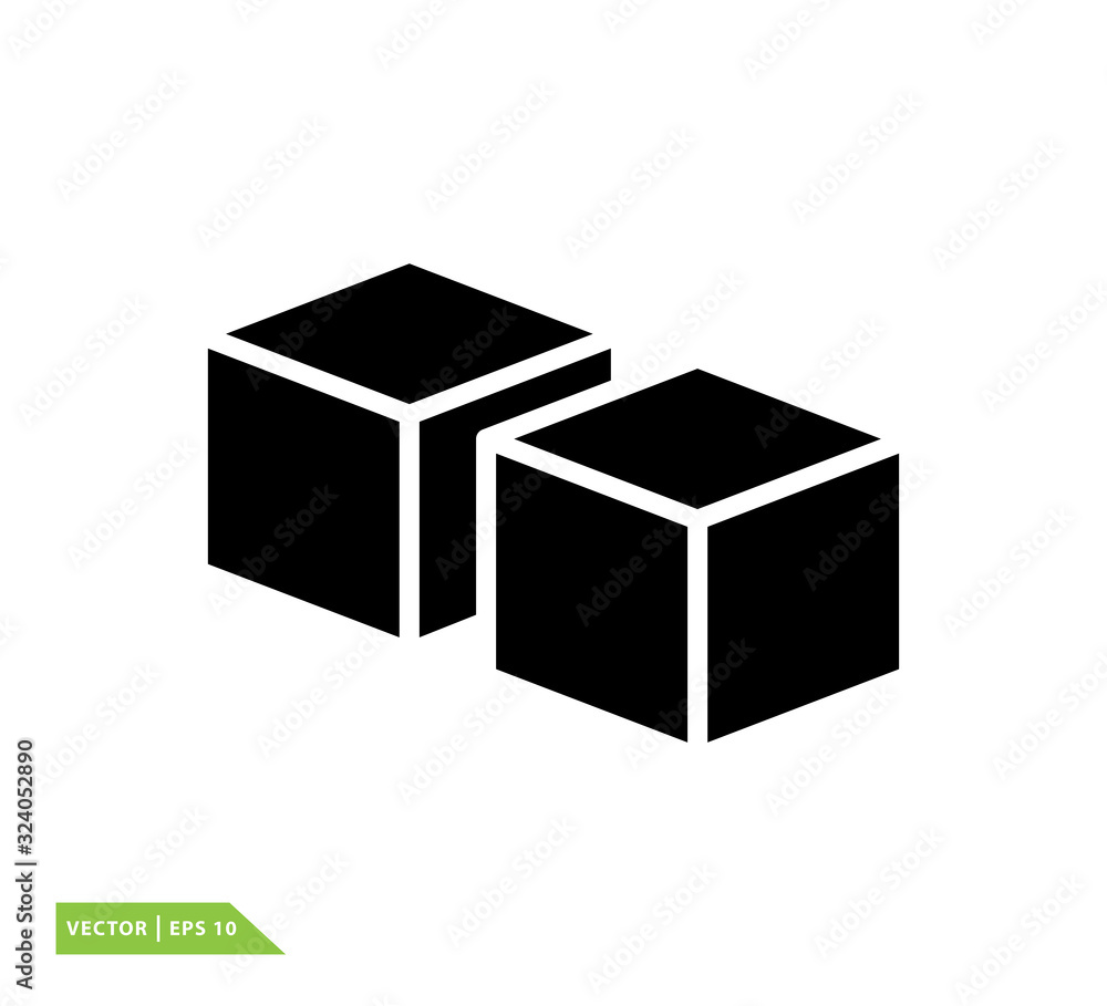 Cube icon vector logo design template Cube icon vector logo design template