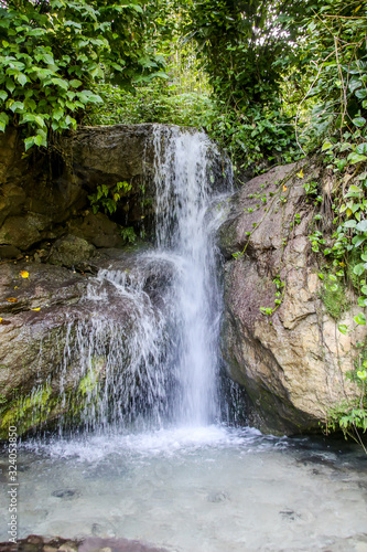 dramatic image of fresh spring water of Villa miriam, paraiso, dominican republic.