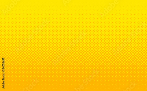 Gradient halftone background, pop art design. Colorful comic pattern. Yellow halftone texture.