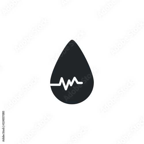 blood pressure, silhouette style icon