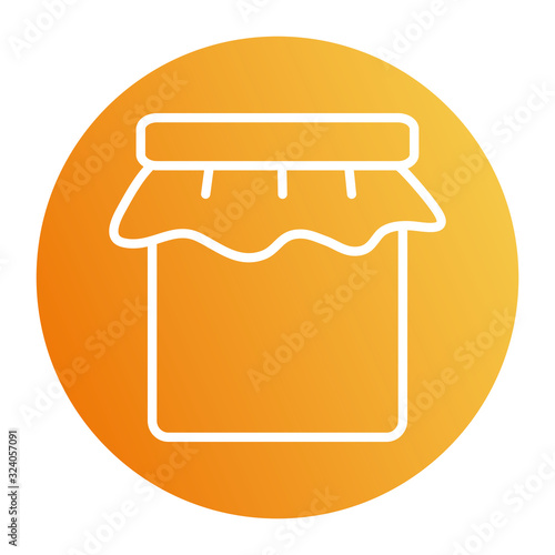 Isolated jar block style icon vector design