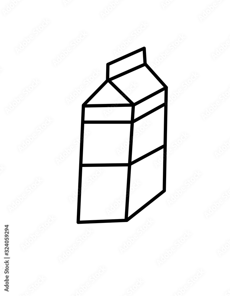 牛乳パックライン(線画) 牛乳パックライン(線画)