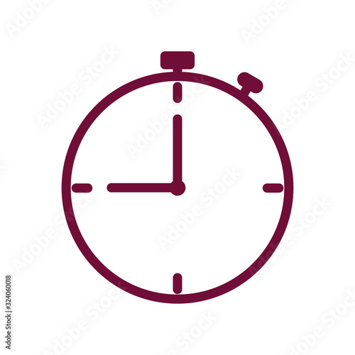 Isolated chronometer line style icon vector design