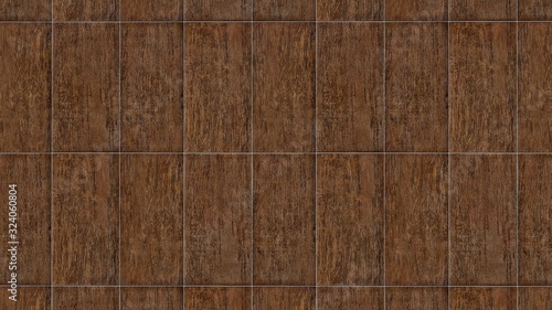 Brown tiles surface texture as background image.
