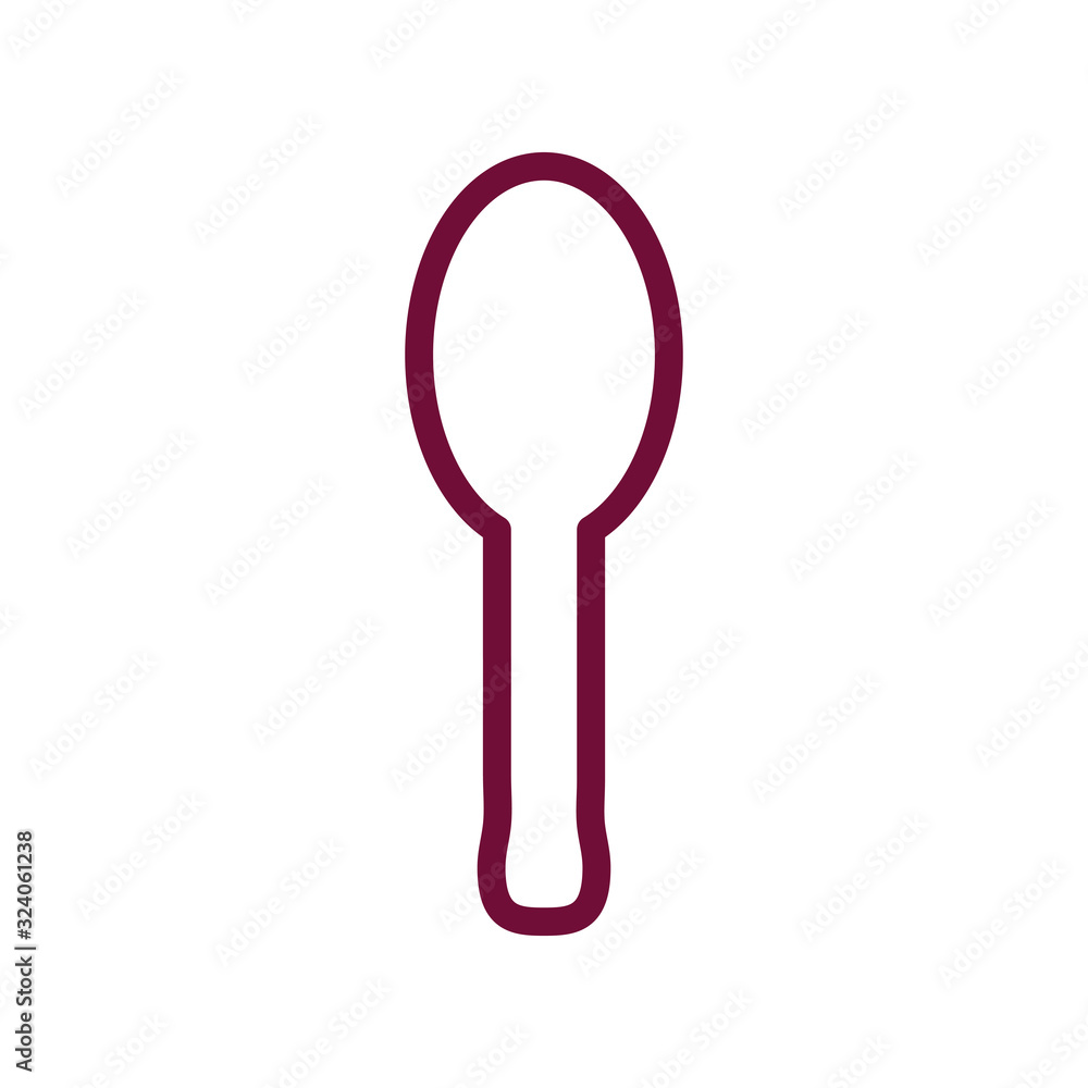 Isolated spoon line style icon vector design Isolated spoon line style icon vector design