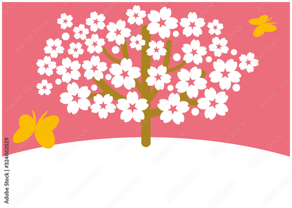 Fototapeta premium 桜グラフィックパターン