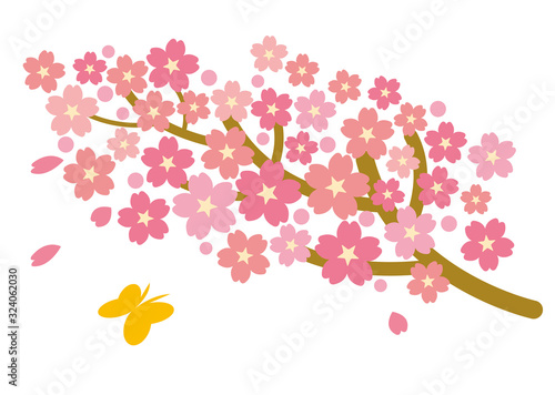 桜グラフィックパターン