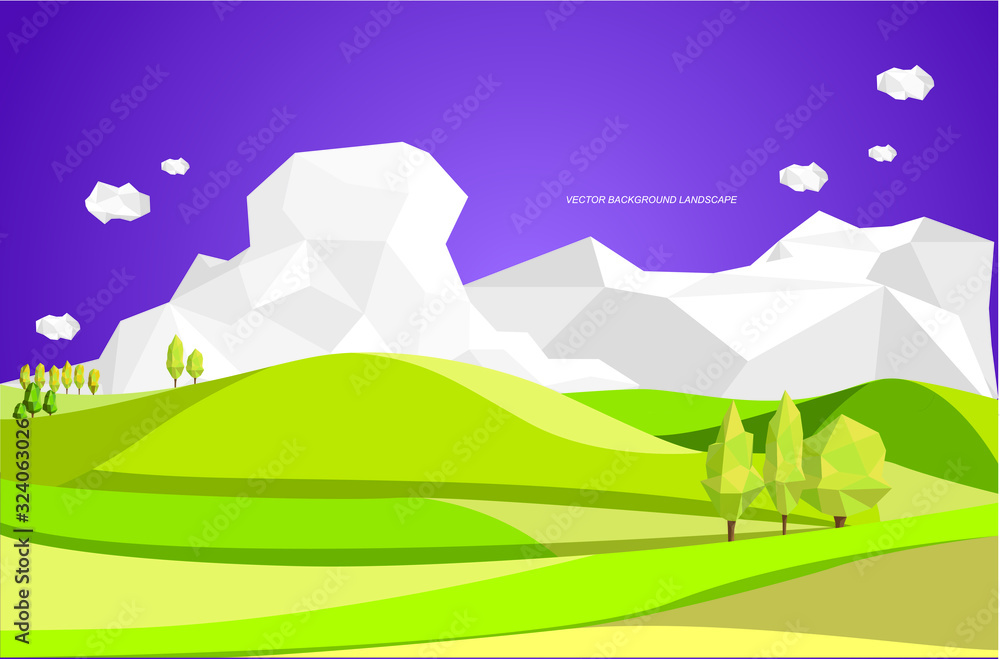 graphic vector illustration of landscape background. landscape abstract.