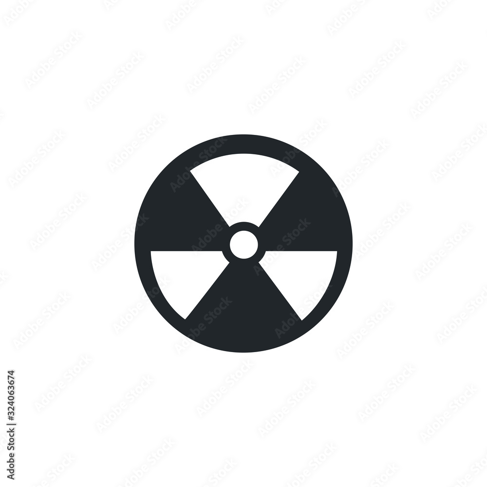 radioactive contamination, silhouette style icon radioactive contamination, silhouette style icon