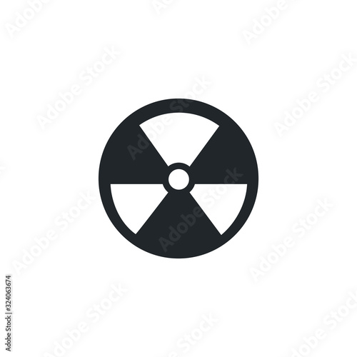 radioactive contamination, silhouette style icon