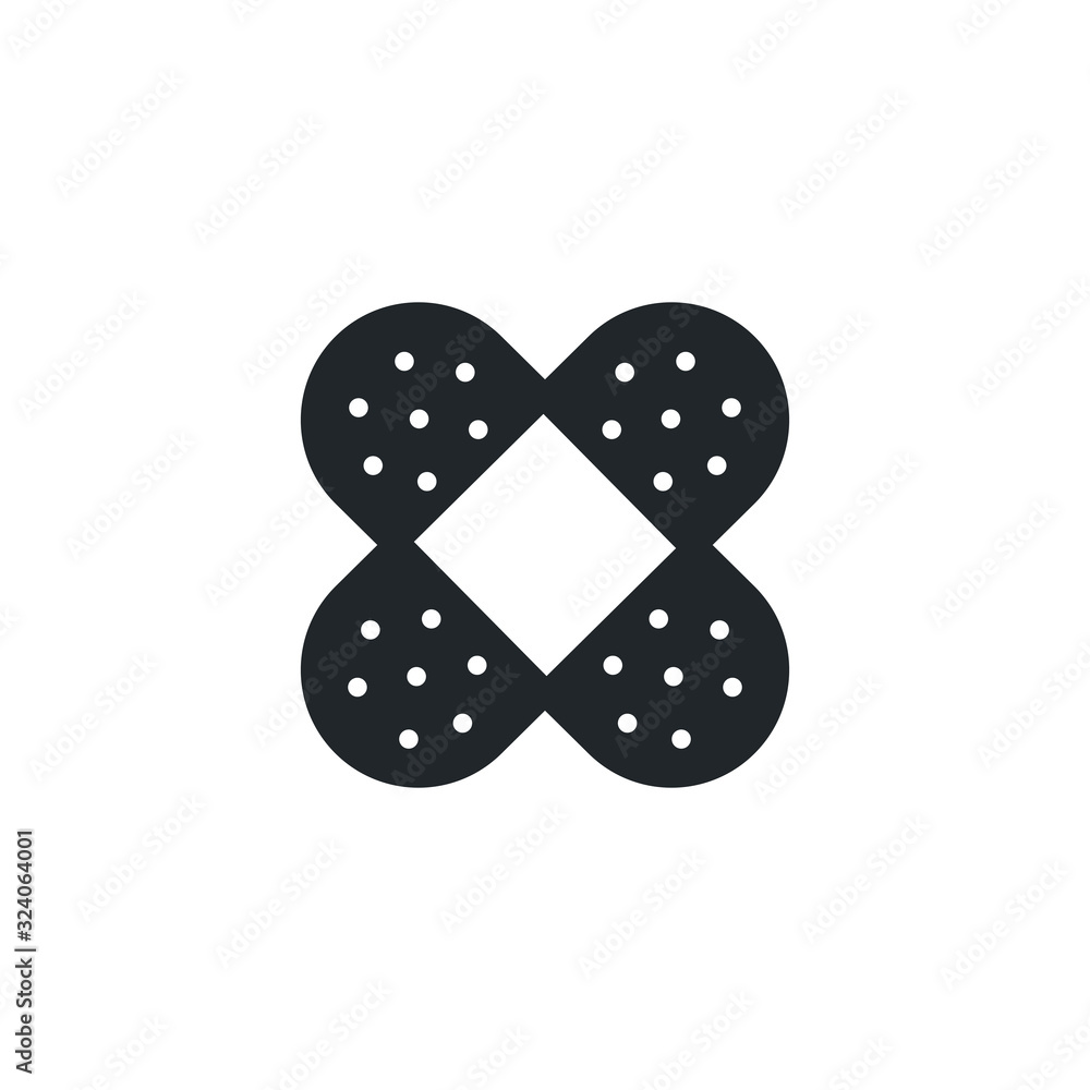 cure bandage medical, silhouette style icon cure bandage medical, silhouette style icon