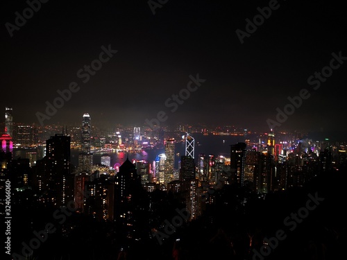 Photography Skyline Hongkong - Blick auf Hongkong bei Nacht