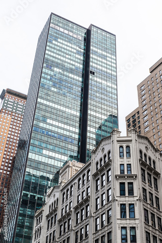 Modern skyscrapers in Manhattan  New York City  USA