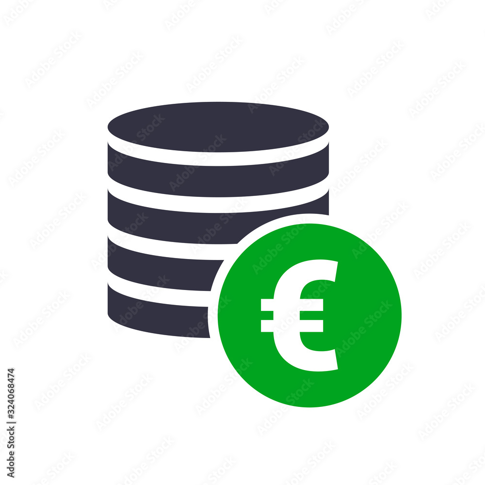 Money. Line Icon Vector. Payment system. Coins and Euro cent Sign isolated on white background. Flat design style. Business concept. EPS 10 Money. Line Icon Vector. Payment system. Coins and Euro cent Sign isolated on white background. Flat design style. Business concept. EPS 10