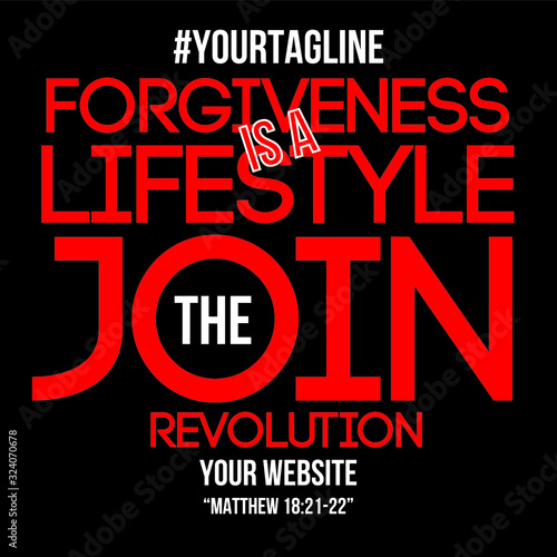 Join the revolution biblical quote typography design - VECTOR