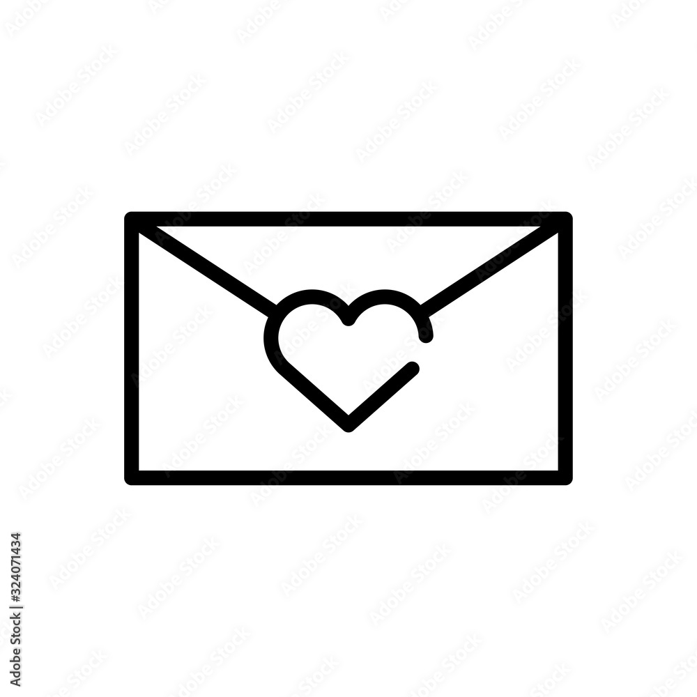 envelope with heart icon , line style icon envelope with heart icon , line style icon