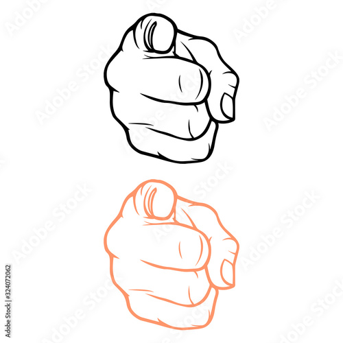 Pointing Finger artwork illustration