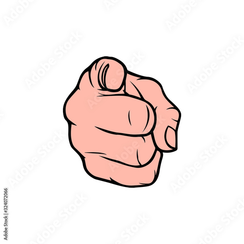 You Pointing finger artwork - VeCTOR