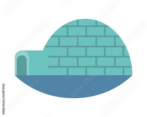 igloo ice construction isolated icon photo