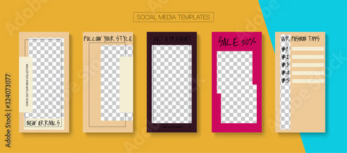 Modern Stories Vector Background.