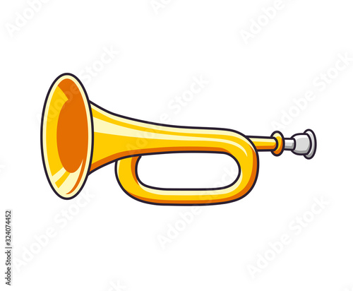 Trumpet vector isolated