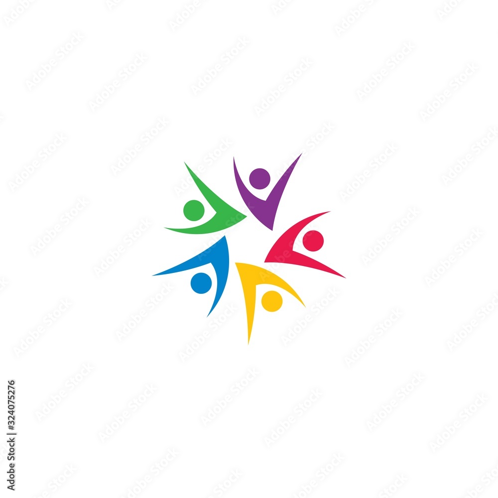 Obraz premium Community, network and social logo