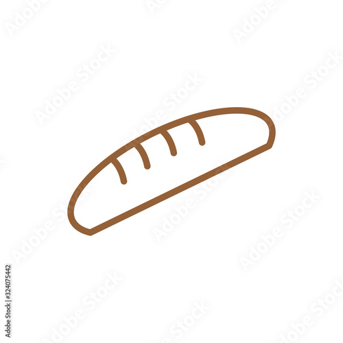 Isolated bakery bread line style icon vector design