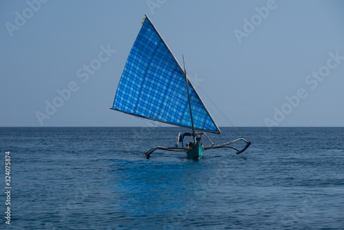 Small outrigger boat