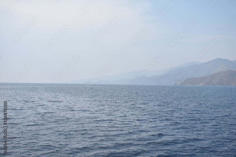 mountains on the Aegean coast. Turkey