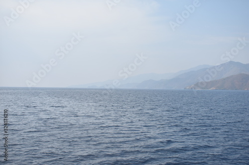 mountains on the Aegean coast. Turkey