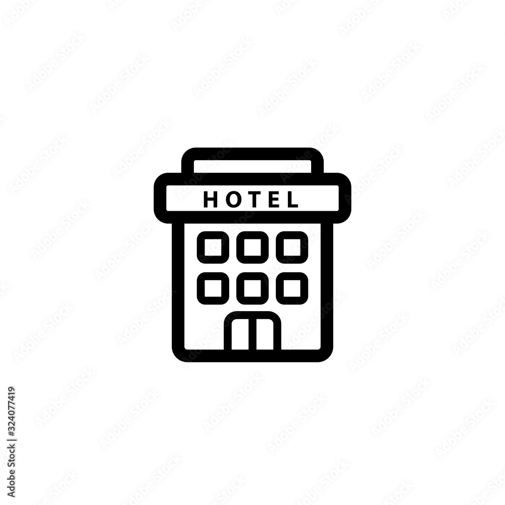 Vector illustration, hotel icon design Vector illustration, hotel icon design