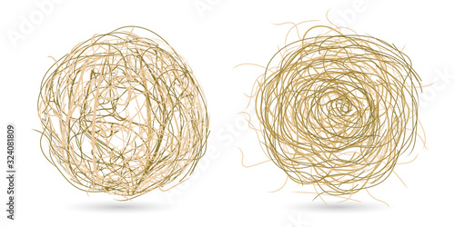 Tumbleweed isolated on background. Wild west plant vector illustration. Western rolling stem of dead plant. Abstract decoration element.