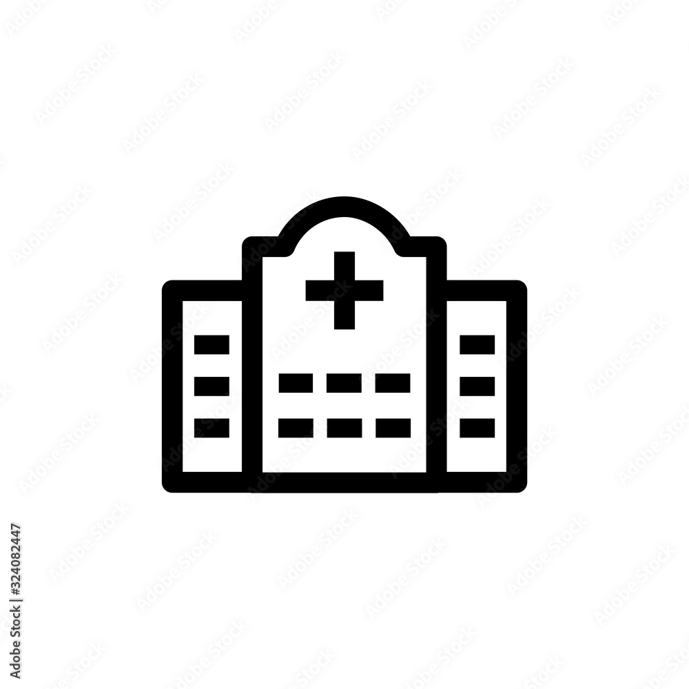 Obraz premium Vector illustration, hospital icon design
