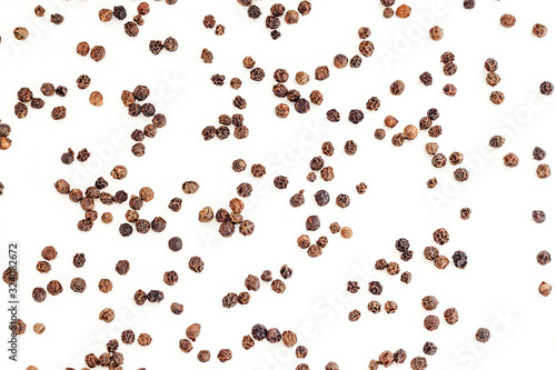 black pepper isolated on white background.