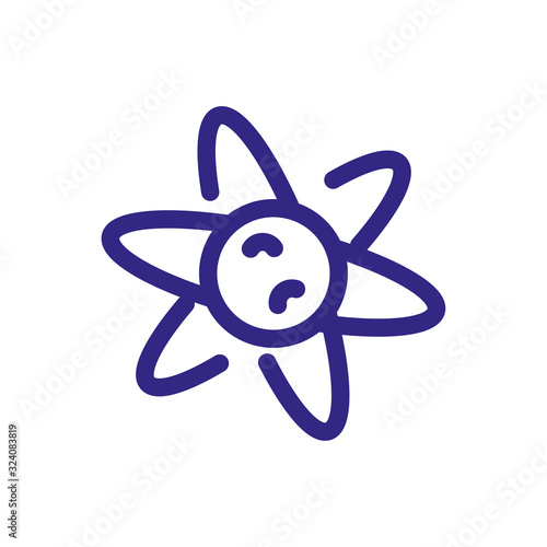 Science Chemistry Atom icon, thick line style