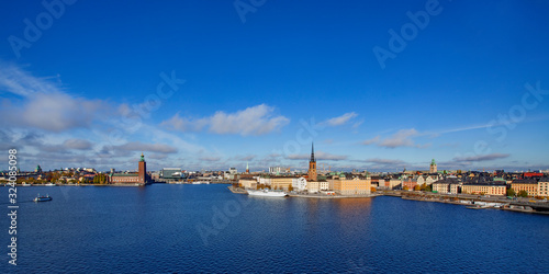 Canvas Print Aerial view of Stockholm City